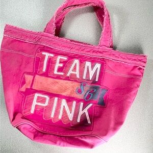 VICTORIA’S SECRET VS PINK Vintage Y2K Embroidered Beach Bag Tote 86 Logo